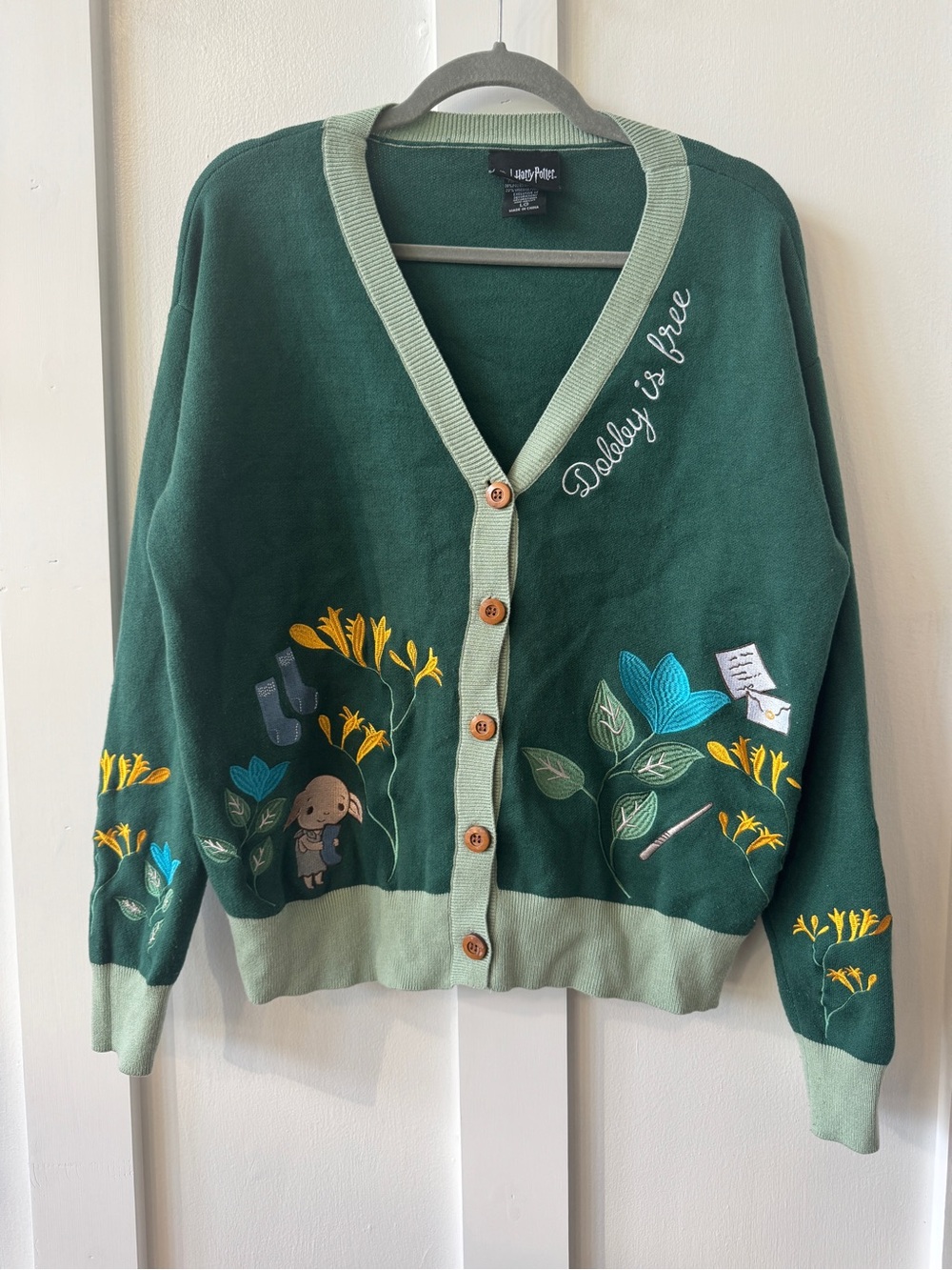 Harry Potter Women’s Dobby Floral Cardigan
Size Large